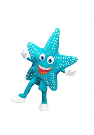 Professional Anime Cosply Costumes Blue Sea Star Starfish Mascot Costume Adult Cartoon Star Theme Carnival Mascotte Fancy 1883