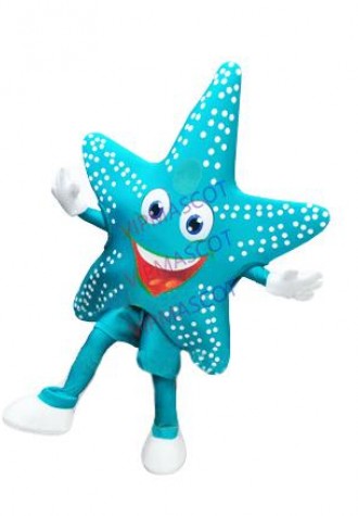 Professional Anime Cosply Costumes Blue Sea Star Starfish Mascot Costume Adult Cartoon Star Theme Carnival Mascotte Fancy 1883