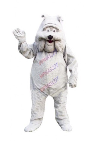 Professional Custom Light Grey Bulldog Mascot Costume Adult Cartoon Character Dog Theme Anime Cosply Costumes Fancy Dress 1915