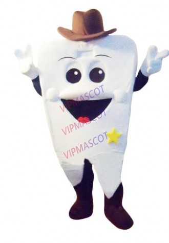 Professiona Custom New cowboy tooth Mascot Costume Adult Cartoon Tooth Health Theme Anime Cosply Costumes Mascotte Fancy 1817