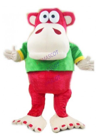 The big foot Monkey Gorilla mascot costume adult size hot cartoon character red gorillar monkey theme anime carnival fancy 2498
