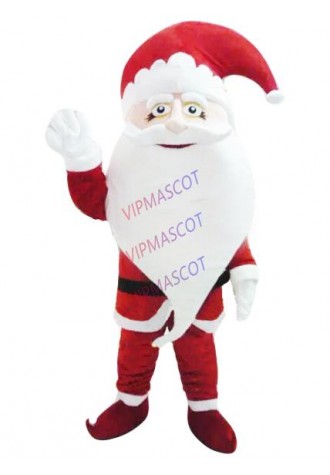 new big beard Christmas Santa Claus Mascot Costume hot sale cartoon xmas theme anime cosplay costumes carnival fancy dress 2653