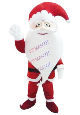 new big beard Christmas Santa Claus Mascot Costume hot sale cartoon xmas theme anime cosplay costumes carnival fancy dress 2653