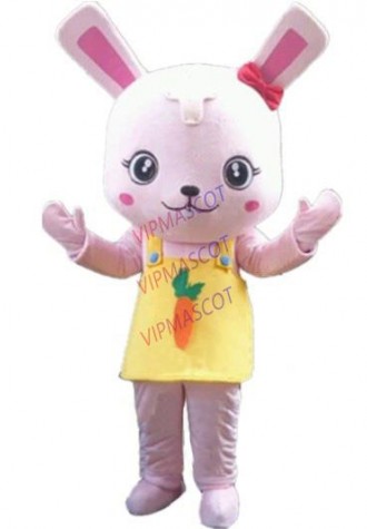 pink rabbit mascot costume bunny custom cartoon character cosplay carnival costume 2998
