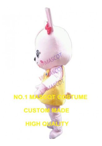 pink rabbit mascot costume bunny custom cartoon character cosplay carnival costume 2998