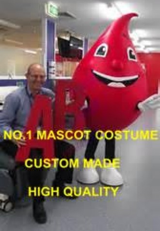 New Custom Anime Cosply Costumes Hospital Blood Drop Mascot Costume Blood Donation Theme Carnival Mascotte Fancy Dress Kits 1969