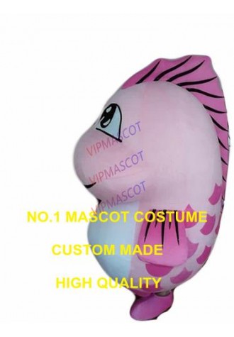pink fish mascot costume custom big cute fish adult size cartoon character cosplay carnival costume 3322