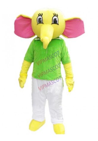 green elephant mascot costume custom cartoon character adult size cosplay carnival costume 3179