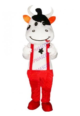 red cow mascot costume dairy milk cow mascot custom cartoon character cosplay adult size carnival costume 3157