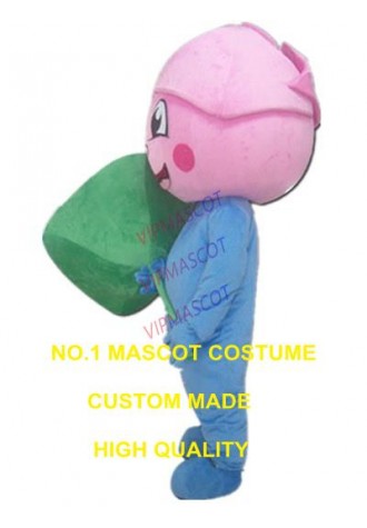 Lotus mascot costume custom cartoon character cosplay adult size carnival costume 3149