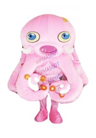pink octopus mascot costume custom cartoon character cosplay adult size carnival costume 3412