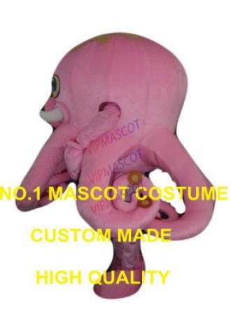 pink octopus mascot costume custom cartoon character cosplay adult size carnival costume 3412
