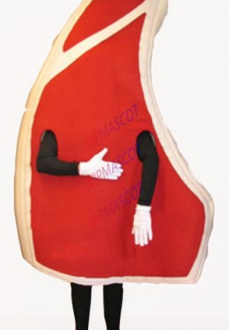 pork chop mascot costume adult size hot sale cartoon pork meat food theme anime cosplay costumes carnival fancy dress kits 2806