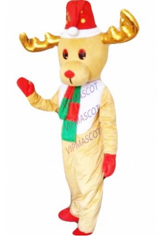 New Style Christmas deer Mascot Costume Adult Size deer cartoon costume party fancy dress