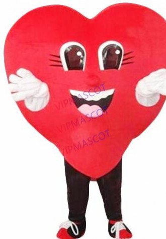 Love Red Heart Mascot Costume Halloween Wedding Party red heart cartoon Costume Fancy Dress Adult Children Size