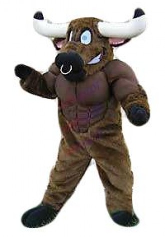 high qual Can be washed with water EVA Material Helmet Long bison Mascot Costumes Movie props party Cosplay cartoon Apparel 487