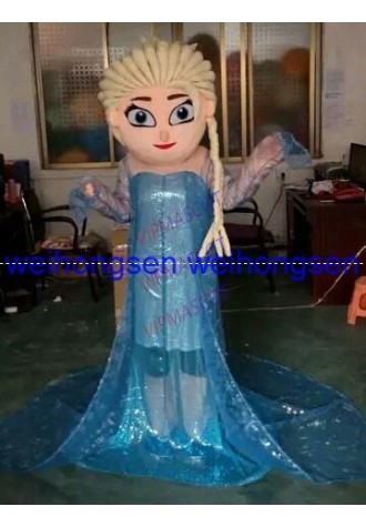 Hot Sale EVA Material Helmet Princess Anna Mascot Costume Cartoon Apparel Halloween Birthday Cosplay 653