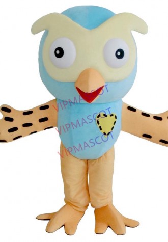Hot Sale Professional New Style Big Blue Owl Mascot Costume Fancy Dress Adult Size