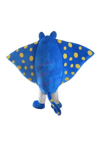 Adult Manta Ray See Fish Mascot Costume Carnival Festival Commercial Advertising Party Dress With A Mini Fan Inside Head