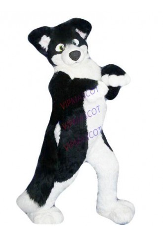 Top quality EVA Helmet Luxury Plush Simulation fur Wolf dog Mascot Costumes walking cartoon Apparel Birthday party