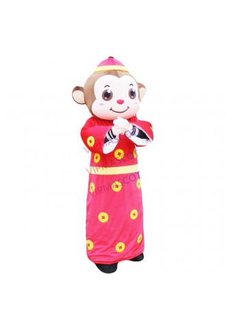 Chinese New Year Animal Mascot Monkey Mascot Costumes Cartoon Fancy Dress for Adult Halloween Party Stage Performance