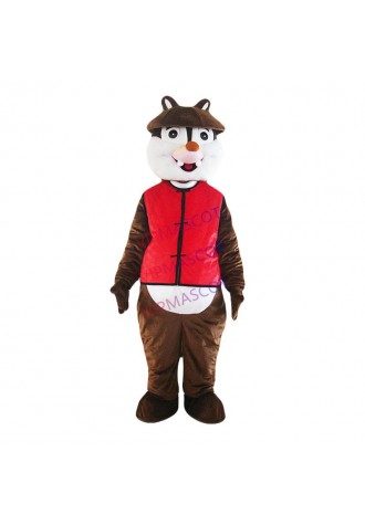 Happy Squirrel Mascot Costumes Wild Cute Animal Mascot Costumes Adult Cartoon lovely Squirrel Costumes Fancy Dress Free Shipping