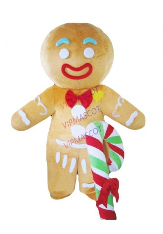 Gingerbread Man Mascot Costumes Cartoon Apparel Birthday Party Fancy Dress Christmas Cosplay for Halloween party event