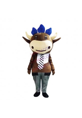 White and Black Milk Cow Mascot Costume Bull Calf Ox Mascot Milk Fancy Dress Costumes Adult Suit Size for Halloween Party Event