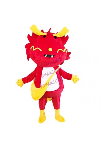 Dragon Mascot Costume Adult Size Fire Dragon Theme Anime Cosplay Costumes Carnival Fancy Dress