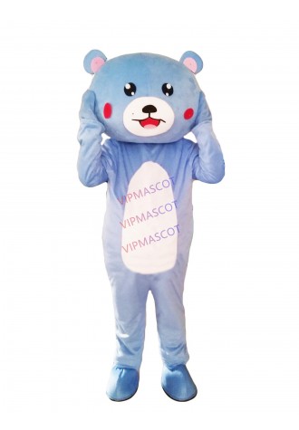 Blue Bear Mascot Costume Adult Cartoon Character Outfit Advertising Costume Fancy Dress Christmas Cosplay for Halloween party