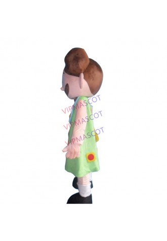 Lovely Big Mouth Girl Custom Mascot Costume Adult Size Cosplay Costume With Fan Inside Head For Commercial Advertising promotion