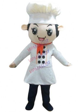 Cook Chef Mascot Costume Adult Cooker Cartoon Character Outfit Suit Supermarket Ceremonial Event Advertising