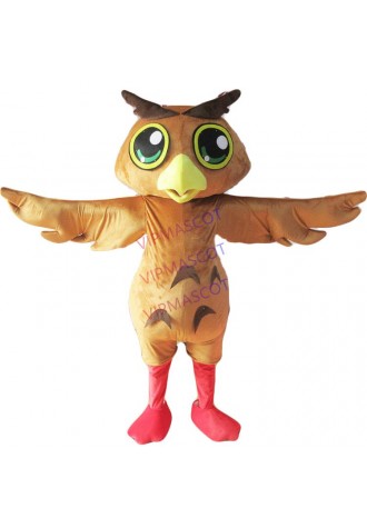 Owl Mascot Costume Bird Character Cartoon Fancy Party Dress Outfit Performance Suit Halloween Mascot Costumes Adult Size