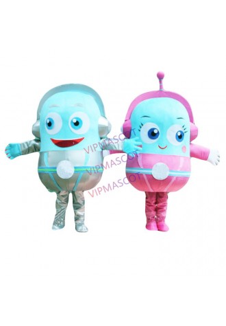 Mascot Costume Blue Costume Mascot Fancy Cartoon Costume Apparel