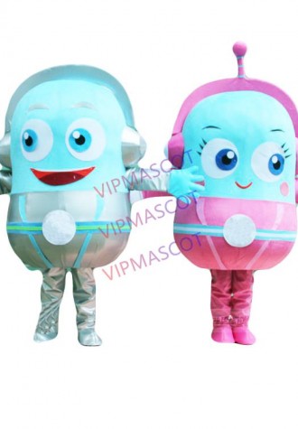 Mascot Costume Blue Costume Mascot Fancy Cartoon Costume Apparel