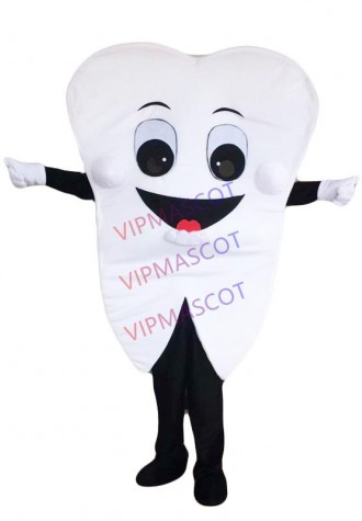 Cartoon Teeth Tooth Mascot Costume Adult Size Cosplay Costume Parties Cartoon Appearl Halloween Birthday Cosplay Can Add Logo