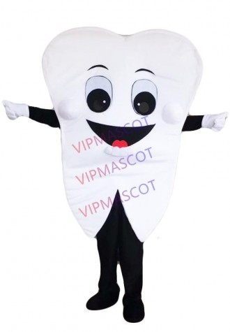 Cartoon Teeth Tooth Mascot Costume Adult Size Cosplay Costume Parties Cartoon Appearl Halloween Birthday Cosplay Can Add Logo