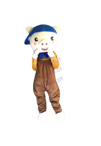 Happy Pig Mascot Costumes Cartoon Apparel Advertisement Costumes Halloween Birthday Party Animal Mascot Costume for Sale