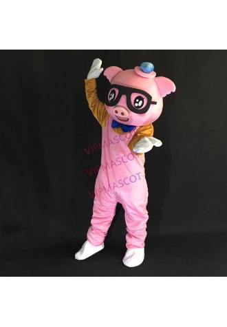 Hot Sale Cute Adult Pink Pig Mascot Costume Animal Cartoon Mascot Costumes Suit Fancy Dress for Halloween Prty Carnival Events