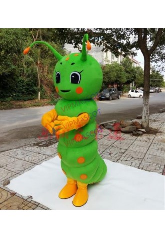 Green Carpenterworm Mascot Costume Cartoon Character Mascotte Adult Apparel Halloween Fancy Dress Christmas Cosplay Outfit
