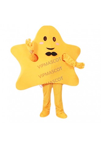 Yellow Star Mascot Star Girl Mascot Costume Adult Size Activities Performing Costumes for Sale Holiday Carnival Fancy Dress Kits