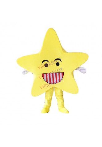Yellow Star Mascot Costume For Adults Christmas Halloween Cartoon Outfit Fancy Dress Suit