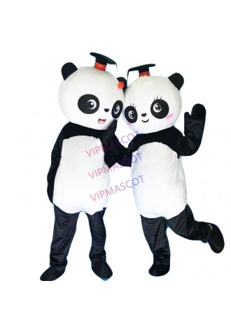 Wholesale New Version Chinese Giant Panda Mascot Costume Christmas Cosplay Mascot Costume Halloween Birthday Party Dress