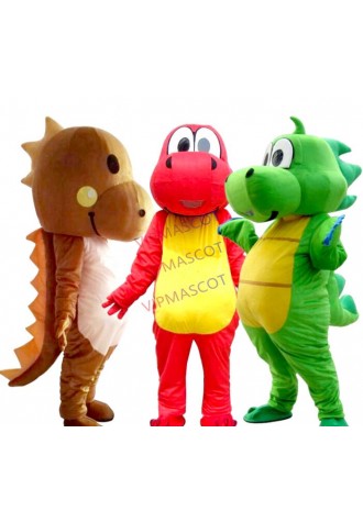 Green Dragon Dinosaur Mascot Costume Fancy Dress Suit Cartoon Birthday party performance props Chase the mascot costume