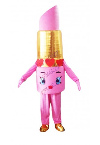 Lipstick Mascot Cartoon Fancy Dress Cosmetics store advertising Cartoon birthday Halloween party performance props