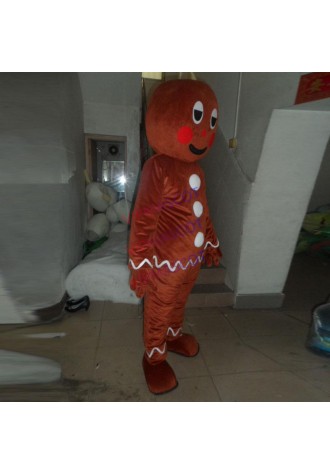 Real photo cartoon character gingerbread man mascot costume fun mascot costume party custom mascots