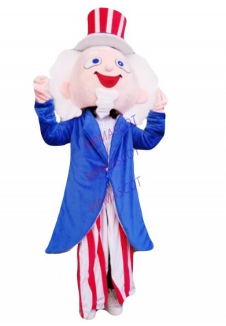 Halloween Uncle Sam Mascot Costume Fancy Dress Suit Character Cartoon performance props