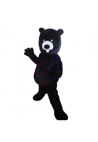 Premium black bear mascot costume adult ball costume size
