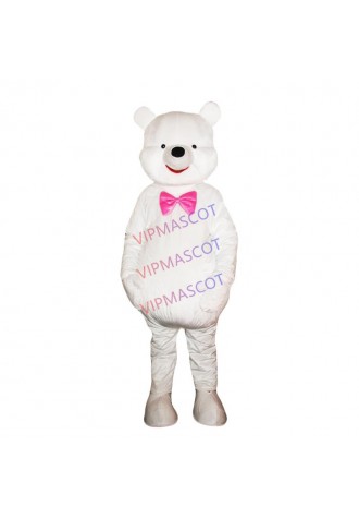 mascot White bear cartoon character mascot costume costume ball mascot