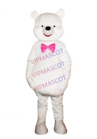 mascot White bear cartoon character mascot costume costume ball mascot